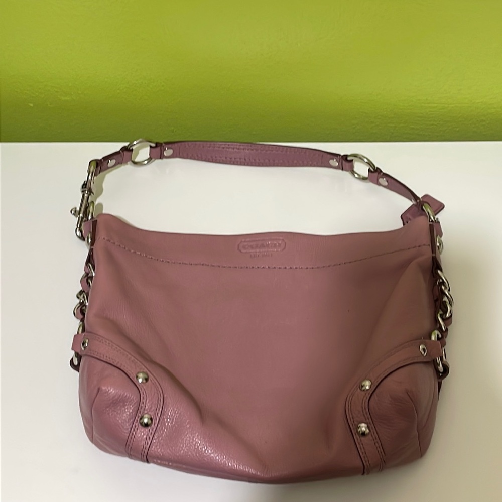 Coach Carly Mauve Leather Bag